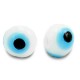 Evil Eye glaskraal 8mm Wit